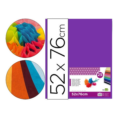 PAPEL SEDA LIDERPAPEL VIOLETA 52X76 CM 18 GR PAPEL SEDA LIDERPAPEL VIOLETA 52X76 CM 18 GR