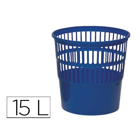 PAPELERA PLASTICO Q-CONNECT COLOR AZUL 285X290 MM PAPELERA PLASTICO Q-CONNECT COLOR AZUL 285X290 MM