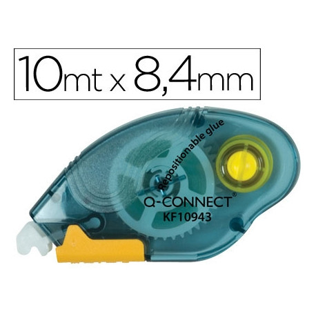 PEGAMENTO Q-CONNECT ROLLER COMPACT NO PERMANENTE -6,5 MM DE ANCHO X 10 MT -UNIDAD PEGAMENTO Q-CONNECT ROLLER COMPACT NO PERMANENTE -6,5 MM DE ANCHO X 10 MT -UNIDAD