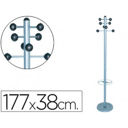 PERCHERO METALICO 626 CON PARAGUERO -PIE 8 COLGADORES 1,77X38 CM