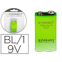 PILA Q-CONNECT ALCALINA 9V BLISTER CON 1 UNIDAD