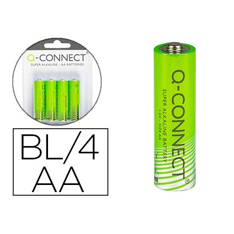 PILA Q-CONNECT ALCALINA AA BLISTER CON 4 UNIDADES PILA Q-CONNECT ALCALINA AA BLISTER CON 4 UNIDADES