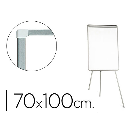 PIZARRA BLANCA Q-CONNECT CON TRIPODE 70X100 CM PARA CONVENCIONES SUPERFICIE LAMINADA ESCRITURA DIREC