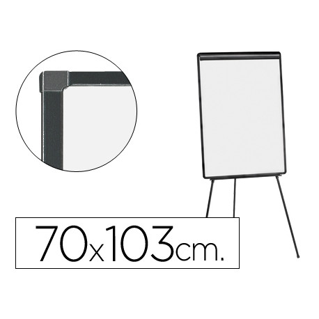PIZARRA BLANCA Q-CONNECT CON TRIPODE 100X70 CM PARA CONVENCIONES SUPERFICIE LAMINADA MARCO NEGRO PIZARRA BLANCA Q-CONNECT CON TRIPODE 100X70 CM PARA CONVENCIONES SUPERFICIE LAMINADA MARCO NEGRO