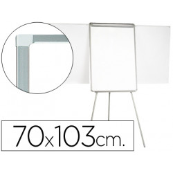 PIZARRA BLANCA Q-CONNECT CON TRIPODE 90X70X195CM Y BRAZOS EXTENSIBLES PARA CONFERENCIAS SUPERFICIE L