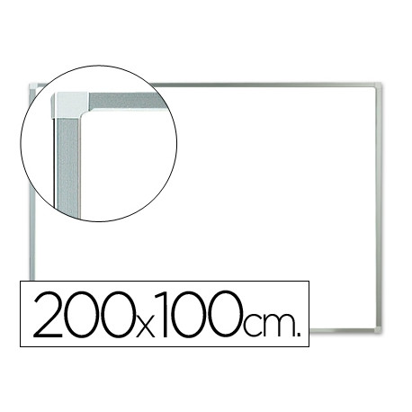 PIZARRA BLANCA Q-CONNECT LACADA MAGNETICA MARCO DE ALUMINIO 200X100 CM PIZARRA BLANCA Q-CONNECT LACADA MAGNETICA MARCO DE ALUMINIO 200X100 CM