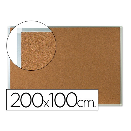 PIZARRA CORCHO Q-CONNECT MARCO DE ALUMINIO 200X100 CM EXTRA CORCHO 5 MM PIZARRA CORCHO Q-CONNECT MARCO DE ALUMINIO 200X100 CM EXTRA CORCHO 5 MM