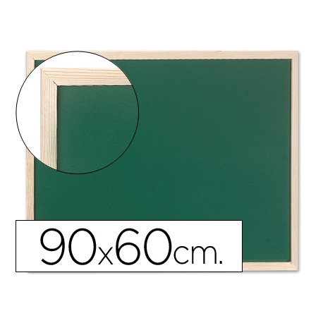 PIZARRA VERDE Q-CONNECT MARCO DE MADERA 90X60 SIN REPISA