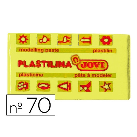 PLASTILINA JOVI 70 AMARILLO CLARO -UNIDAD -TAMAÑO PEQUEÑO