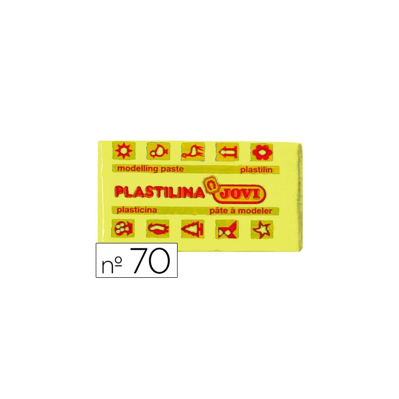 PLASTILINA JOVI 70 AMARILLO CLARO -UNIDAD -TAMAÑO PEQUEÑO