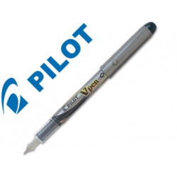 PLUMA PILOT V PEN SILVER DESECHABLE NEGRO SVP-4WB