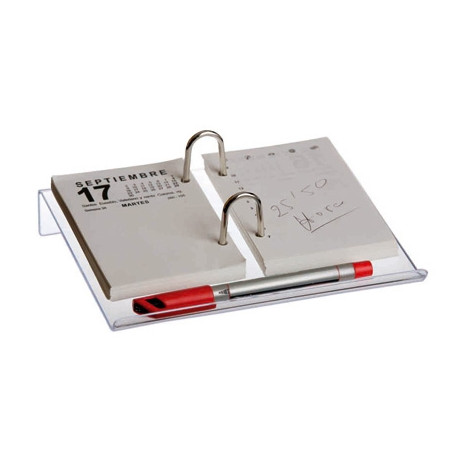 PORTACALENDARIO TRANSPARENTE Q-CONNECT PARA BLOC BUFETE 195X150X35 MM PORTACALENDARIO TRANSPARENTE Q-CONNECT PARA BLOC BUFETE 195X150X35 MM