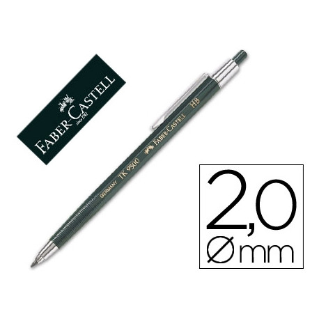 PORTAMINAS FABER CASTELL 9500 CORTO CON CLIP 2 MM PORTAMINAS FABER CASTELL 9500 CORTO CON CLIP 2 MM