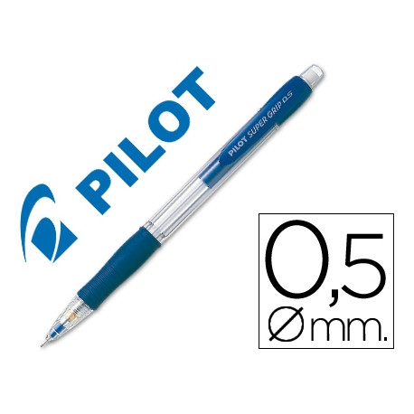 PORTAMINAS PILOT SUPER GRIP AZUL 0,5 MM SUJECION DE CAUCHO