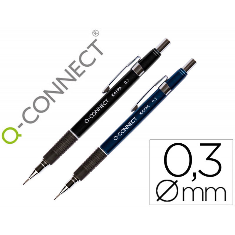 PORTAMINAS Q-CONNECT KAPPA 0,3 MM SUJECION DE CAUCHO