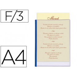 PORTA MENUS LIDERPAPEL PVC DIN A4 CON 3 FUNDAS