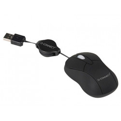 RATON Q-CONNECT MINI OPTICO 800 DPI RETRACTIL USB 1,5 GHZ NEGRO