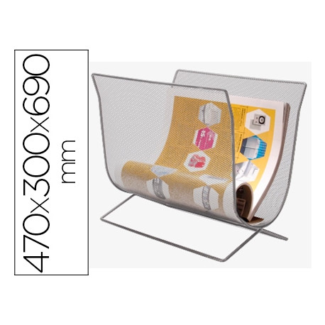 REVISTERO Q-CONNECT REJILLA METALICO PLATEADO REVISTERO Q-CONNECT REJILLA METALICO PLATEADO