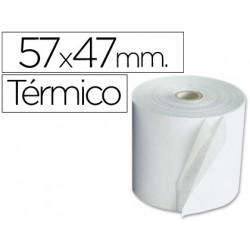 ROLLO SUMADORA TERMICO Q-CONNECT 57 MM ANCHO X 47MM DIAMETRO PARA MAQUINAS TARJETADE CREDITOS SIN BI