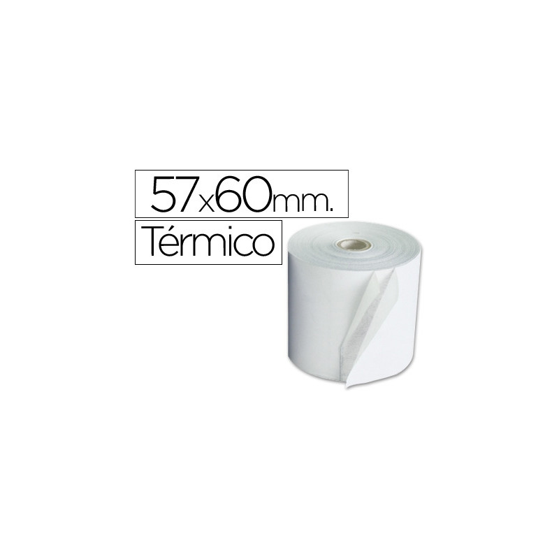 ROLLO SUMADORA TERMICO Q-CONNECT 57 MM ANCHO X 60 MM DIAMETRO SIN BISFENOL A