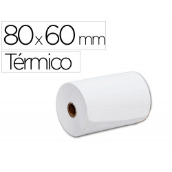 ROLLO SUMADORA TERMICO Q-CONNECT 80 MM ANCHO X 60 MM DIAMETRO SIN BISFENOL A