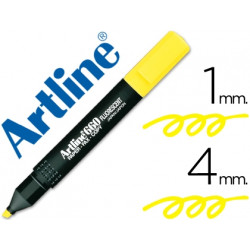 ROTULADOR ARTLINE FLUORESCENTE EK-660 AMARILLO -PUNTA BISELADA