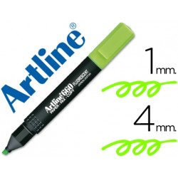 ROTULADOR ARTLINE FLUORESCENTE EK-660 VERDE -PUNTA BISELADA