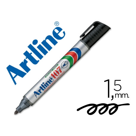 ROTULADOR ARTLINE MARCADOR PERMANENTE 107 NEGRO PUNTA REDONDA