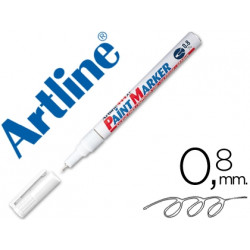 ROTULADOR ARTLINE MARCADOR PERMANENTE EK-444 XF BLANCO -PUNTA REDONDA 0.8 MM -METAL CAUCHO Y PLASTIC