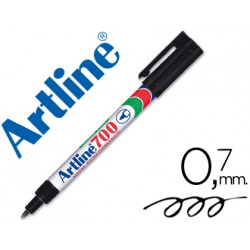 ROTULADOR ARTLINE MARCADOR PERMANENTE EK-700 NEGRO -PUNTA REDONDA 0.7 MM -PAPEL METAL Y CRISTAL