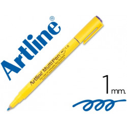 ROTULADOR ARTLINE MULTIPEN EMP-1 AZUL PUNTA REDONDA 1 MM TINTA A BASE DE AGUA