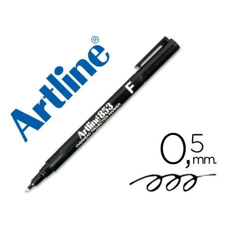 ROTULADOR ARTLINE RETROPROYECCION PUNTA FIBRA PERMANENTE EK-853 NEGRO -PUNTA REDONDA 0.5 MM