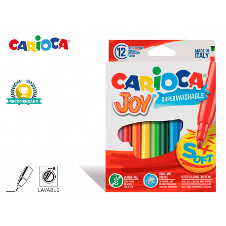 ROTULADOR CARIOCA JOY CAJA DE 12 COLORES