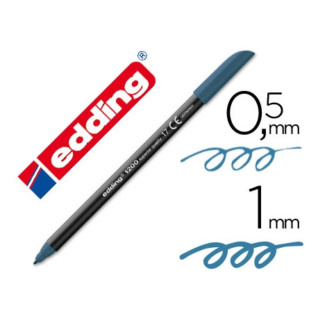 ROTULADOR EDDING PUNTA FIBRA 1200 AZUL ACERO N.17 -PUNTA REDONDA 0.5 MM