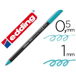 ROTULADOR EDDING PUNTA FIBRA 1200 AZUL TURQUESA N.14 -PUNTA REDONDA 0.5 MM