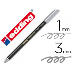 ROTULADOR EDDING PUNTA FIBRA 1200 PLATA N. 54 -PUNTA REDONDA 1-3 MM