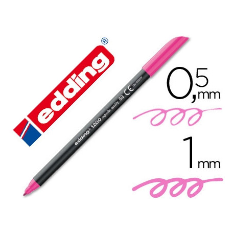 ROTULADOR EDDING PUNTA FIBRA 1200 ROSA NEON N.69 PUNTA DE FIBRA 0,5 MM