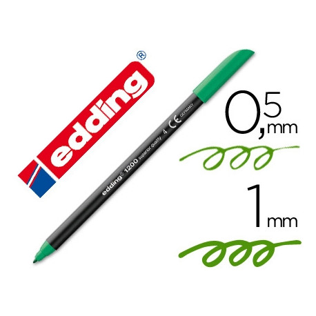 ROTULADOR EDDING PUNTA FIBRA 1200 VERDE N.4 -PUNTA REDONDA 0.5 MM