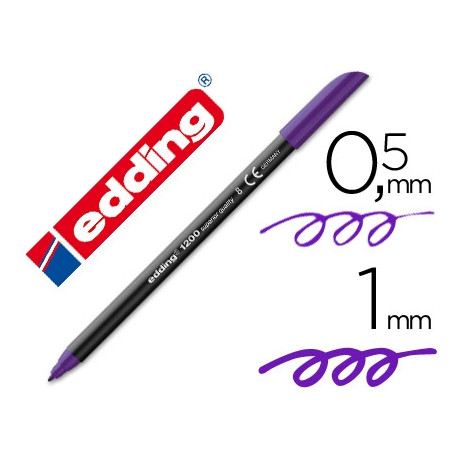 ROTULADOR EDDING PUNTA FIBRA 1200 VIOLETA N.8 -PUNTA FIBRA 0.5 MM