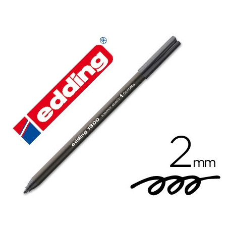 ROTULADOR EDDING PUNTA FIBRA 1300 NEGRO -PUNTA REDONDA 2 MM