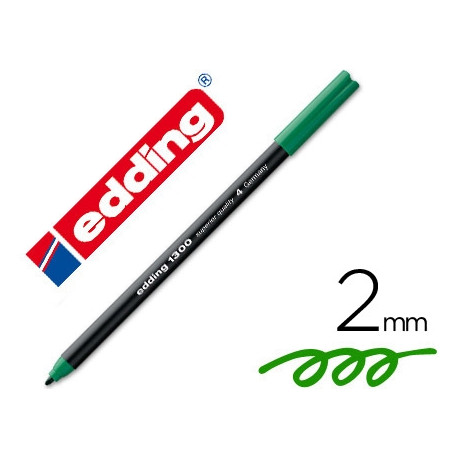 ROTULADOR EDDING PUNTA FIBRA 1300 VERDE -PUNTA REDONDA 2 MM