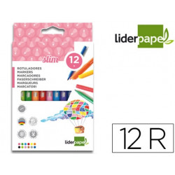 ROTULADOR LIDERPAPEL CAJA 12 COLORES