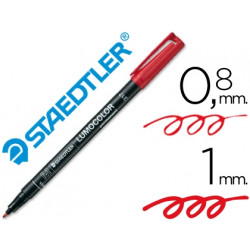 ROTULADOR STAEDTLER LUMOCOLOR RETROPROYECCION PUNTA DE FIBRAPERMANENTE 317-2 ROJO PUNTA MEDIA REDOND