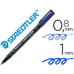 ROTULADOR STAEDTLER LUMOCOLOR RETROPROYECCION PUNTA DE FIBRAPERMANENTE 317-3 AZUL PUNTA MEDIA REDOND