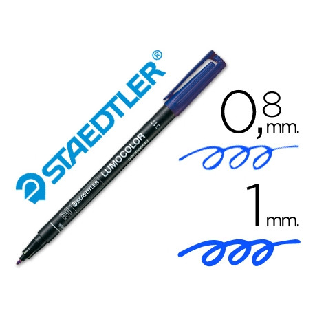 ROTULADOR STAEDTLER LUMOCOLOR RETROPROYECCION PUNTA DE FIBRAPERMANENTE 317-3 AZUL PUNTA MEDIA REDOND