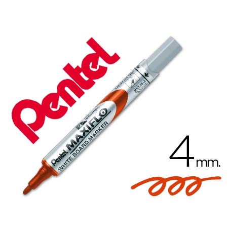 ROTULADOR MAXIFLO PENTEL PARA PIZARRA BLANCA COLOR ROJO