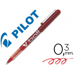 ROTULADOR PILOT ROLLER V-BALL ROJO 0.5 MM