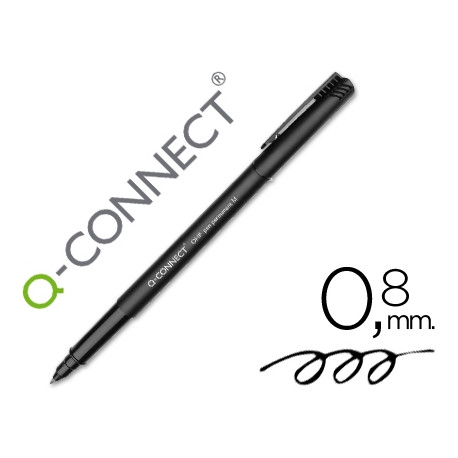 ROTULADOR Q-CONNECT RETROPROYECCION PUNTA FIBRA MEDIA REDONDA 0.8 MM PERMANENTE NEGRO ROTULADOR Q-CONNECT RETROPROYECCION PUNTA FIBRA MEDIA REDONDA 0.8 MM PERMANENTE NEGRO
