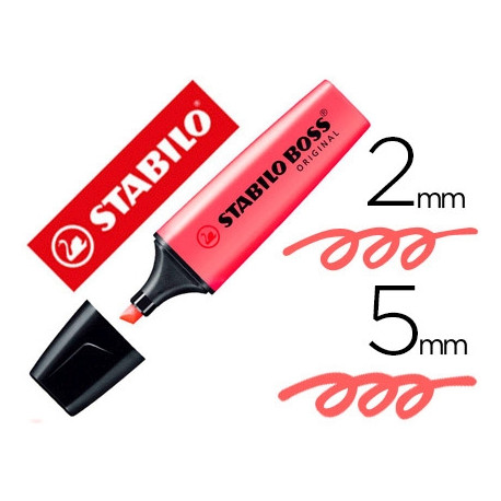 ROTULADOR STABILO BOSS FLUORESCENTE 70 ROJO