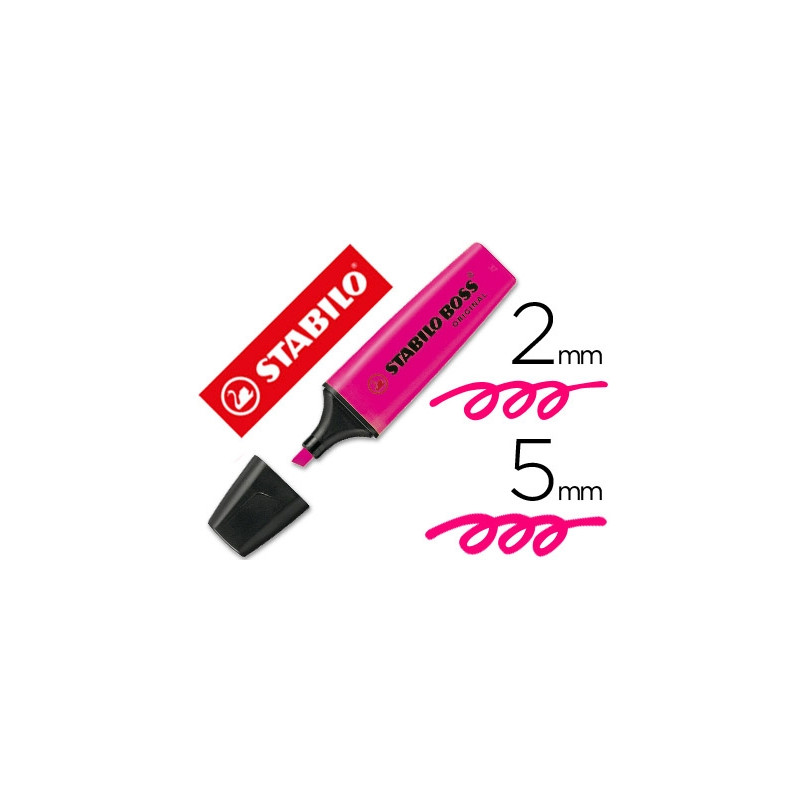 ROTULADOR STABILO BOSS FLUORESCENTE 70 ROSA